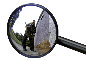 Tactical mirror for expandable baton M-2